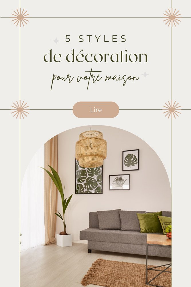 épingle pinterest 5 styles de décoration