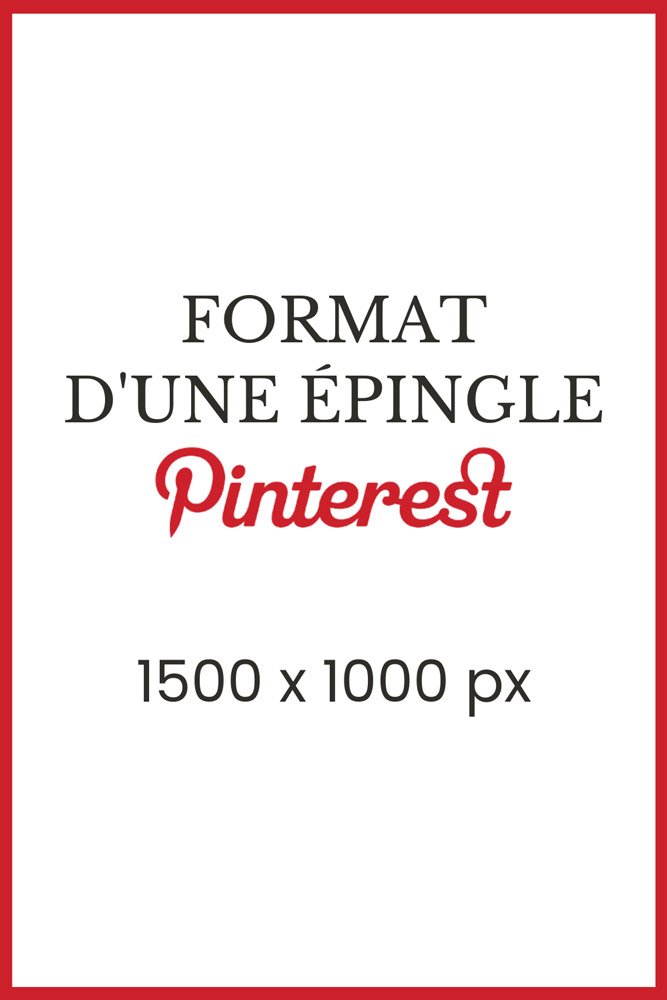 format pinterest d'une épingle