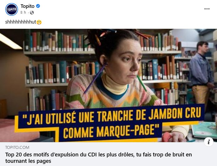 publication facebook qui attire l'attention