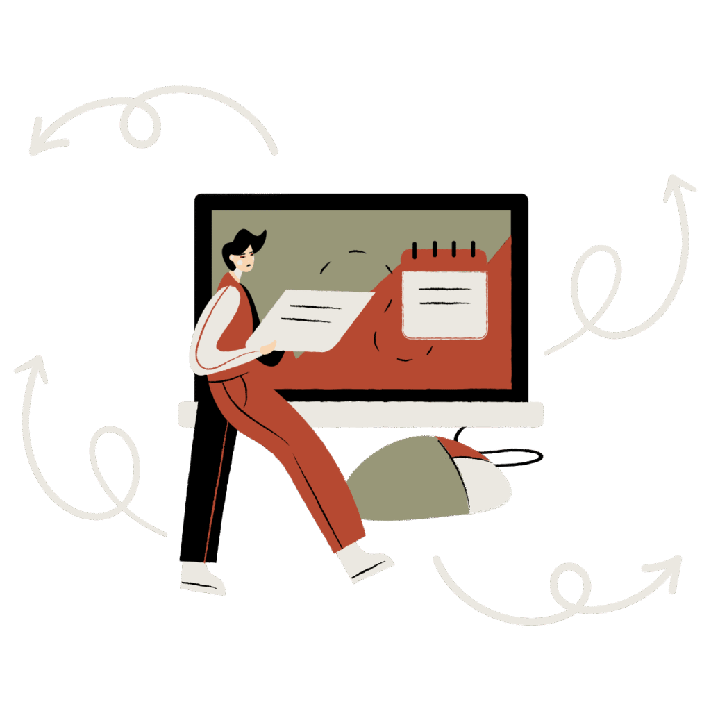 illustration femme avec ordinateur