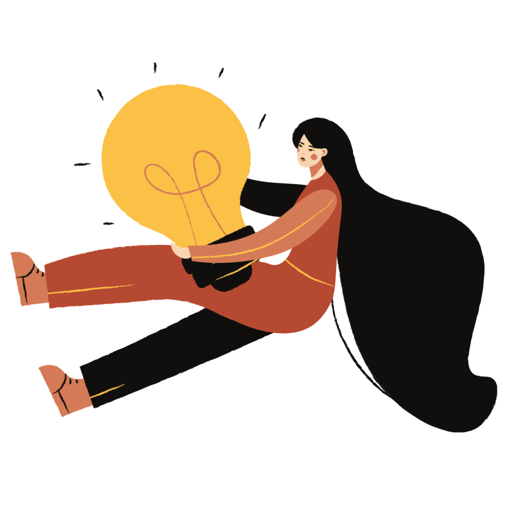 femme avec une bonne idée