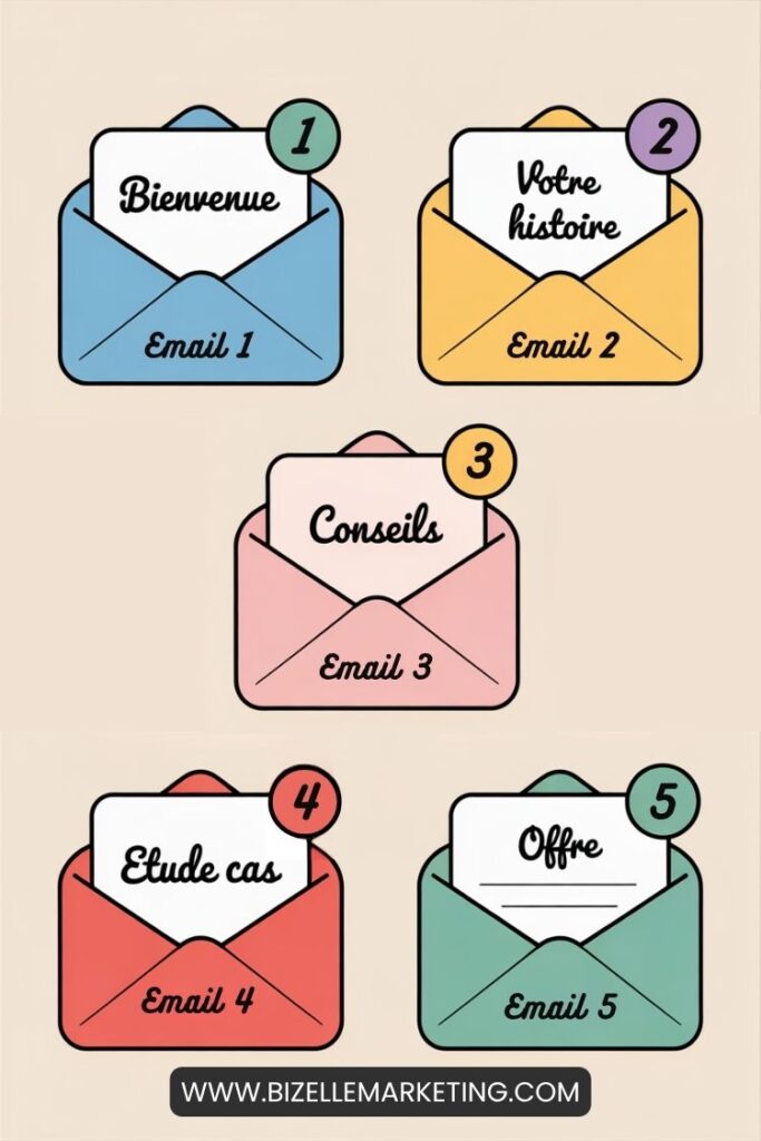 mini série d'emails à envoyer après le freebie